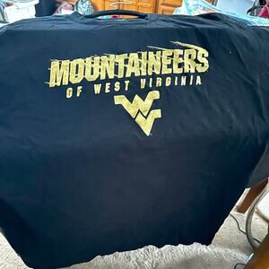 West Virginia Mountaineer tee 2XL shiny gold detail